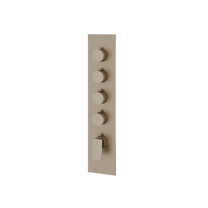 Aquabrass - Chicane Square/Round Trim Set for 4 Shut-Off Thermostatic Valve