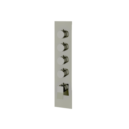 Aquabrass - Chicane Square/Round Trim Set for 4 Shut-Off Thermostatic Valve