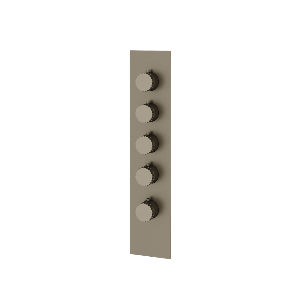 Aquabrass - Tosca Square/Round Trim Set for 4 Shut-Off Thermostatic Valve