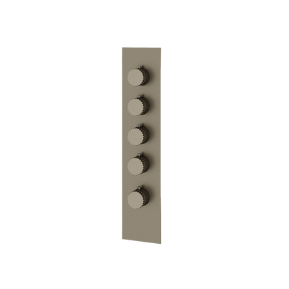 Aquabrass - Tosca Square/Round Trim Set for 4 Shut-Off Thermostatic Valve