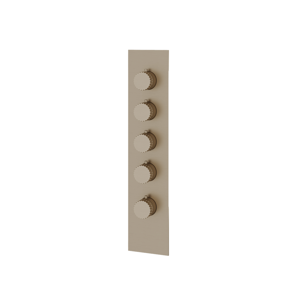 Aquabrass - Tosca Square/Round Trim Set for 4 Shut-Off Thermostatic Valve