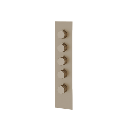 Aquabrass - Tosca Square/Round Trim Set for 4 Shut-Off Thermostatic Valve