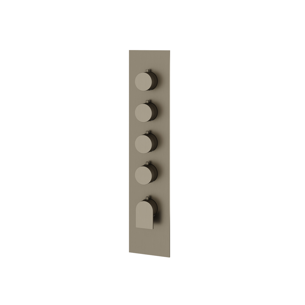 Aquabrass - Alpha Square/Round Trim Set for 4 Shut-Off Thermostatic Valve