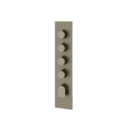 Aquabrass - Alpha Square/Round Trim Set for 4 Shut-Off Thermostatic Valve