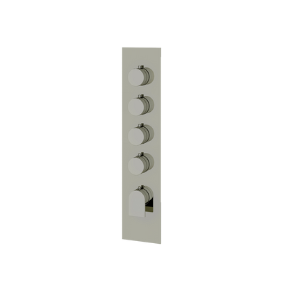 Aquabrass - Alpha Square/Round Trim Set for 4 Shut-Off Thermostatic Valve