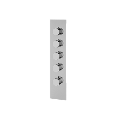 Aquabrass - Square/Round Trim Set for 4 Shut-Off Thermostatic Valve