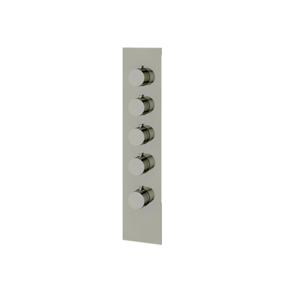 Aquabrass - Square/Round Trim Set for 4 Shut-Off Thermostatic Valve