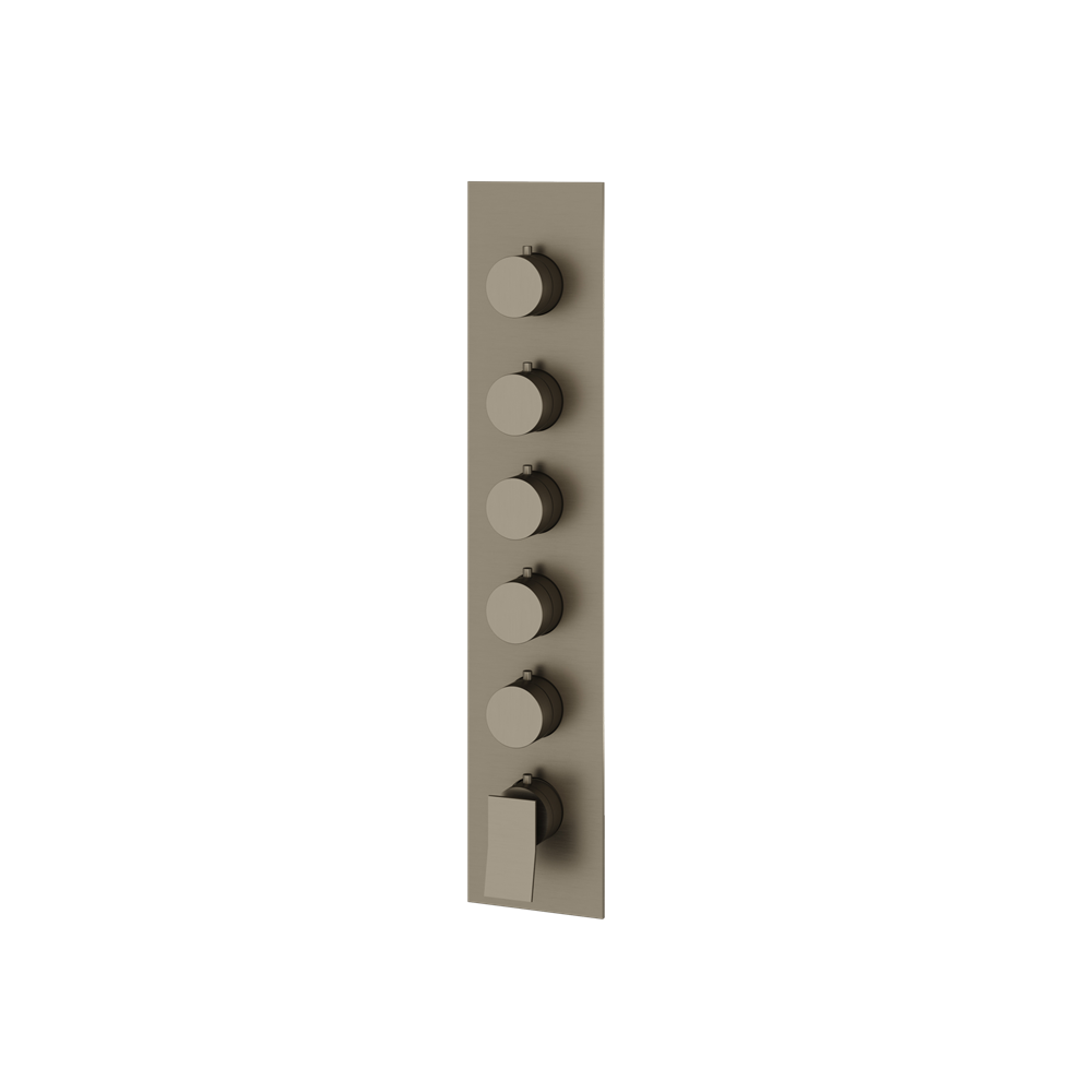 Aquabrass - Chicane Square/Round Trim Set for 5 Shut-Off Thermostatic Valve