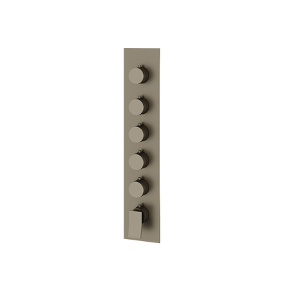 Aquabrass - Chicane Square/Round Trim Set for 5 Shut-Off Thermostatic Valve