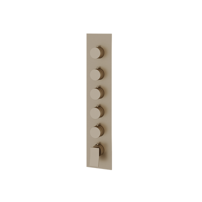Aquabrass - Chicane Square/Round Trim Set for 5 Shut-Off Thermostatic Valve