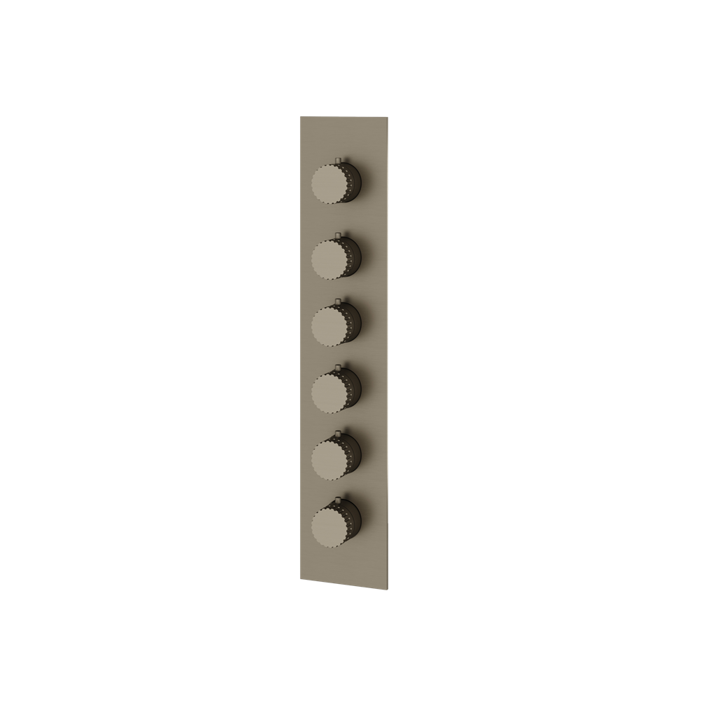 Aquabrass - Tosca Square/Round Trim Set for 5 Shut-Off Thermostatic Valve