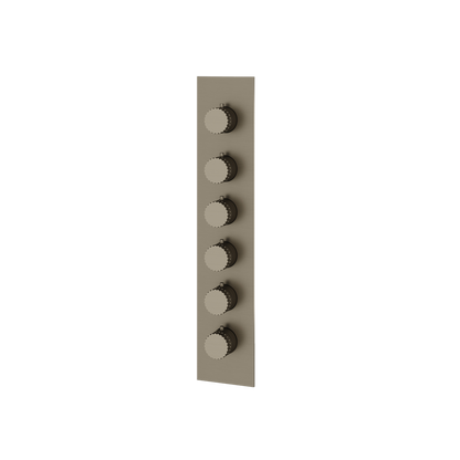 Aquabrass - Tosca Square/Round Trim Set for 5 Shut-Off Thermostatic Valve