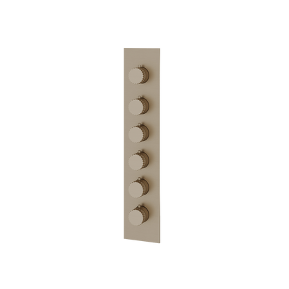 Aquabrass - Tosca Square/Round Trim Set for 5 Shut-Off Thermostatic Valve