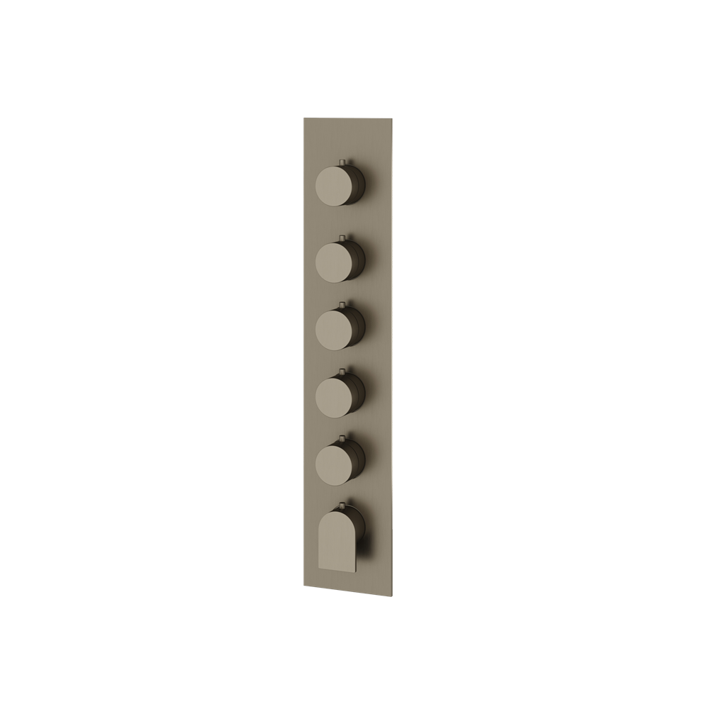 Aquabrass - Alpha Square/Round Trim Set for 5 Shut-Off Thermostatic Valve