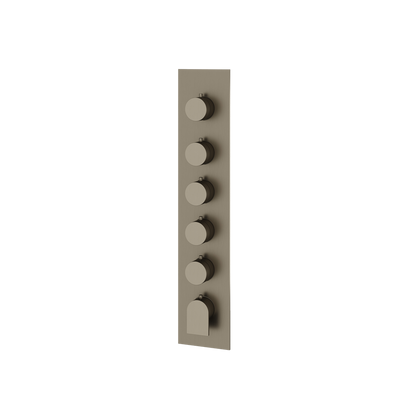 Aquabrass - Alpha Square/Round Trim Set for 5 Shut-Off Thermostatic Valve