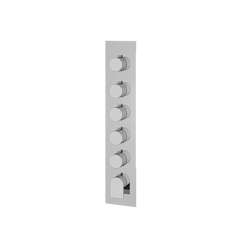 Aquabrass - Alpha Square/Round Trim Set for 5 Shut-Off Thermostatic Valve