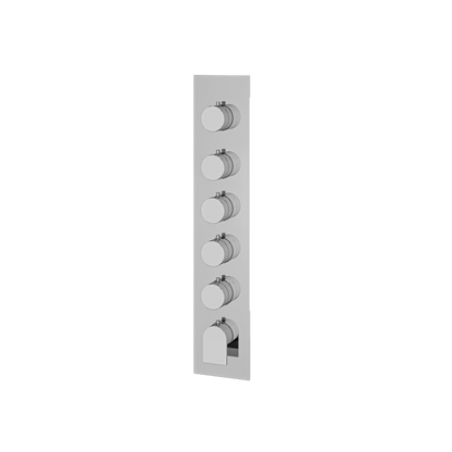 Aquabrass - Alpha Square/Round Trim Set for 5 Shut-Off Thermostatic Valve