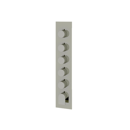 Aquabrass - Alpha Square/Round Trim Set for 5 Shut-Off Thermostatic Valve