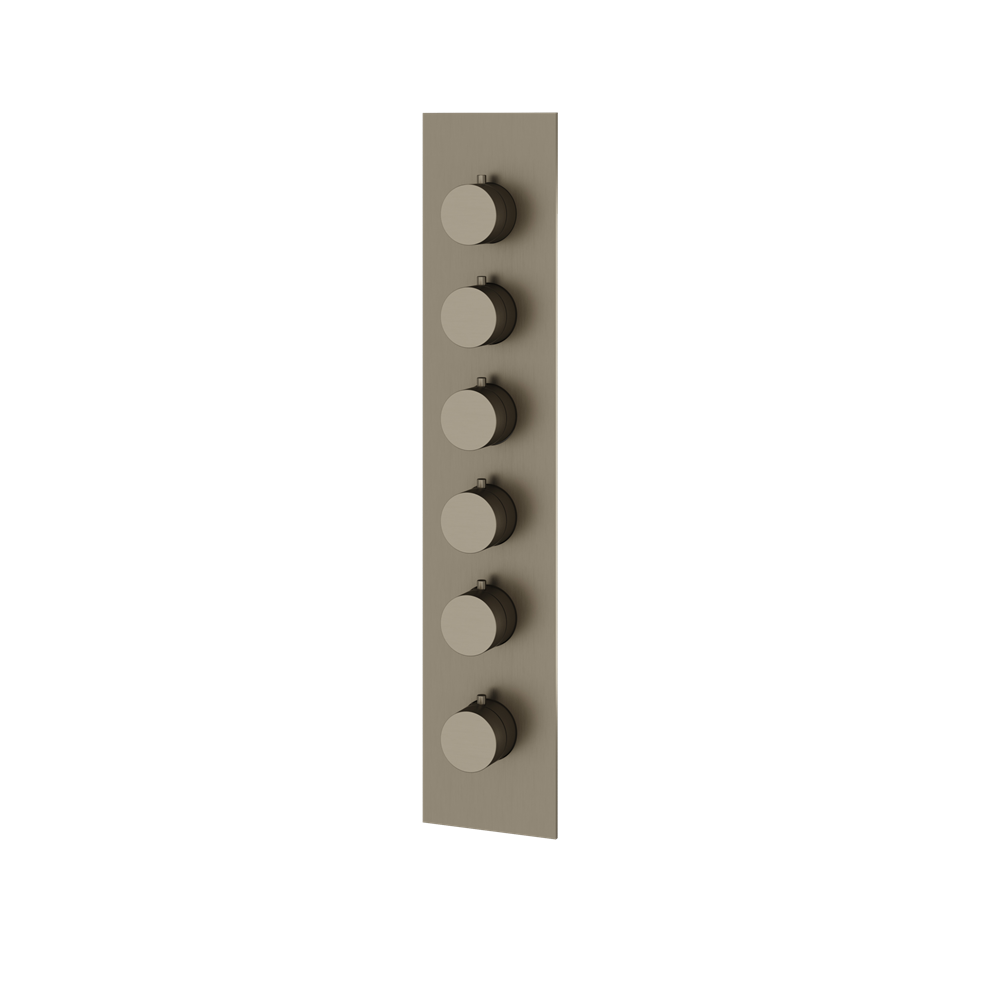 Aquabrass - Square/Round Trim Set for 5 Shut-Off Thermostatic Valve
