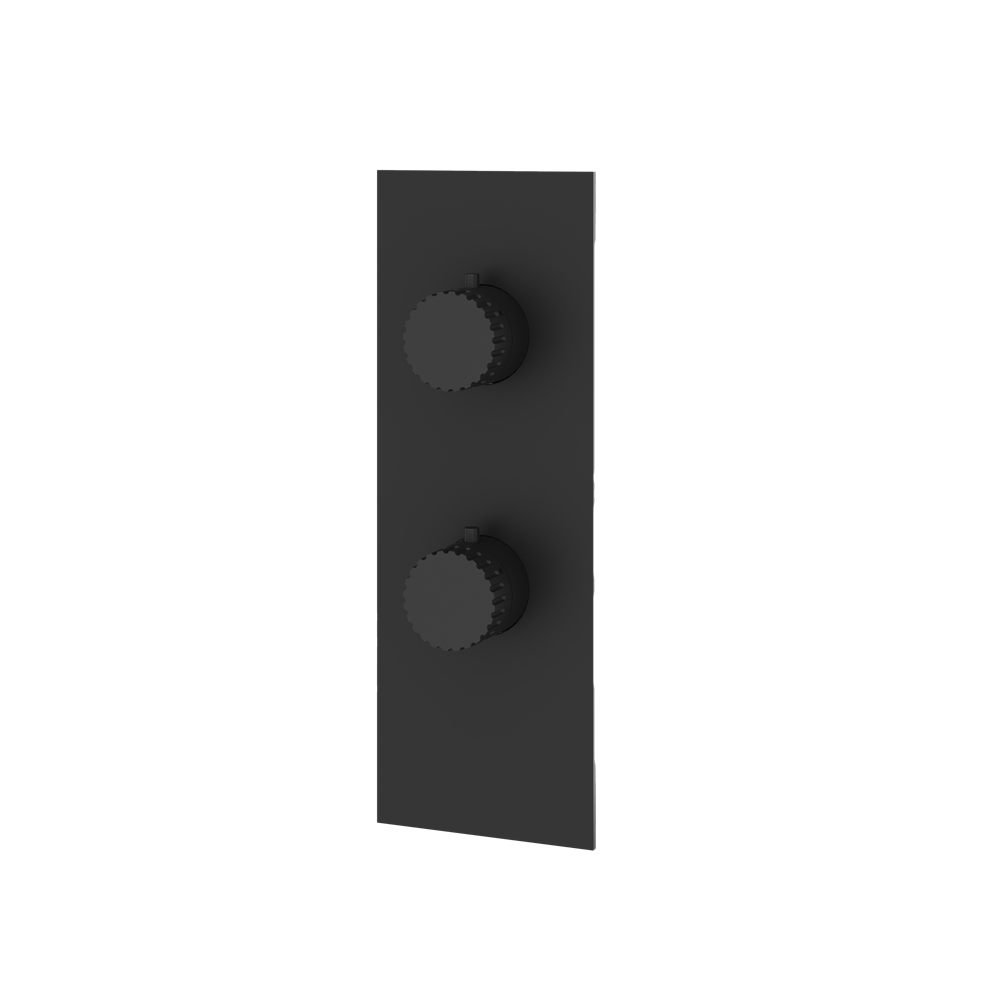 Aquabrass - Tosca Square/Round Trim Set with Diverter for Thermostatic Valve - 3-Way shared