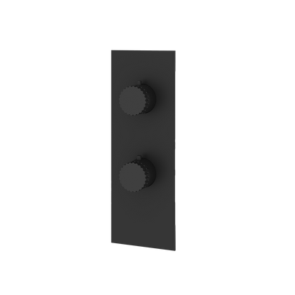 Aquabrass - Tosca Square/Round Trim Set with Diverter for Thermostatic Valve - 3-Way shared