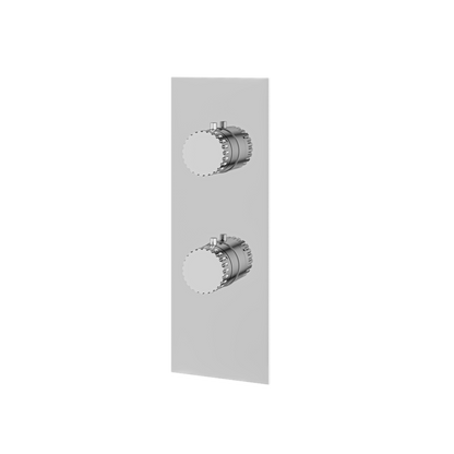 Aquabrass - Tosca Square/Round Trim Set with Diverter for Thermostatic Valve - 3-Way shared