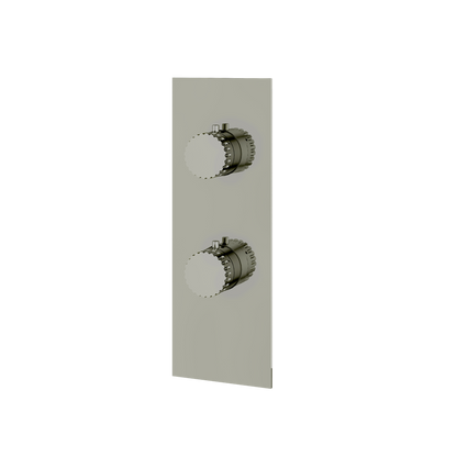 Aquabrass - Tosca Square/Round Trim Set with Diverter for Thermostatic Valve - 3-Way shared