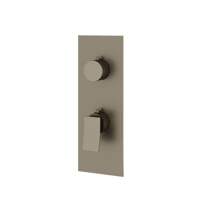 Aquabrass - Chicane Square/Round Trim Set with Diverter for Thermostatic Valve - 2-Way non-shared CalGreen compliant