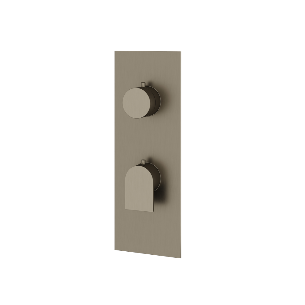 Aquabrass - Alpha Square/Round Trim Set with Diverter for Thermostatic Valve - 2-Way non-shared CalGreen compliant