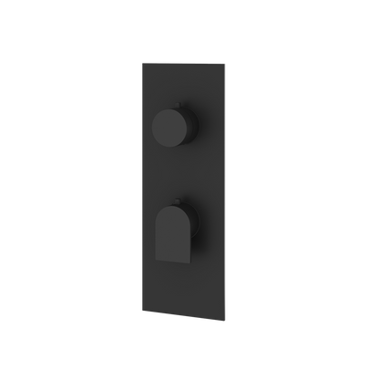 Aquabrass - Alpha Square/Round Trim Set with Diverter for Thermostatic Valve - 2-Way non-shared CalGreen compliant