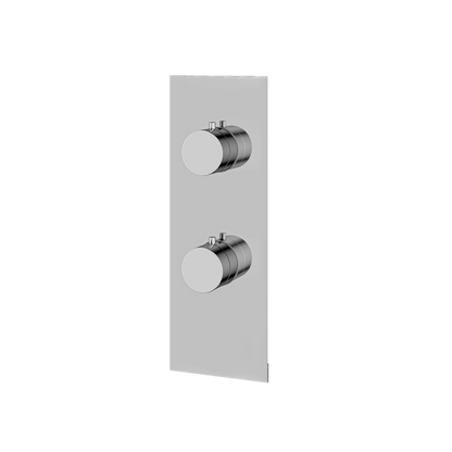Aquabrass - Square/Round Trim Set with Diverter for Thermostatic Valve - 2-Way non-shared CalGreen compliant