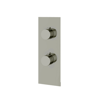 Aquabrass - Square/Round Trim Set with Diverter for Thermostatic Valve - 3-Way non-shared CalGreen compliant