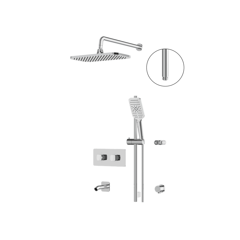 Aquabrass - Inabox Shower Faucet - 3 Way Non Shared - CalGreen