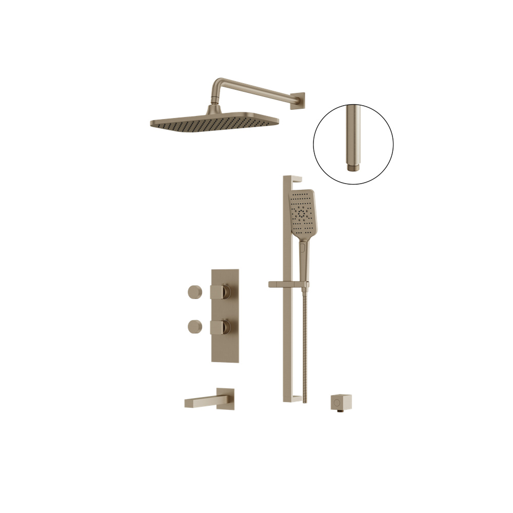 Aquabrass - Miamibox Tub/Shower Faucet- 3 Way Shared