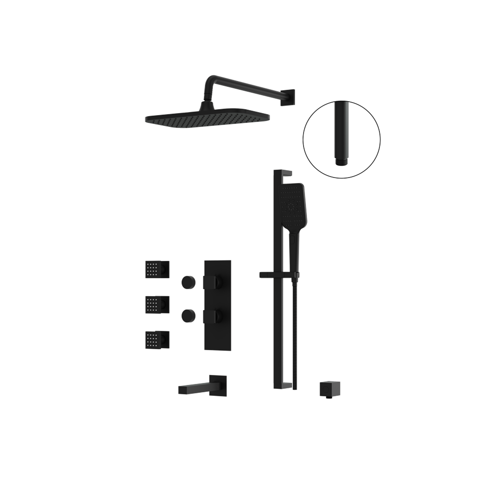 Aquabrass - Miamibox Shower Faucet- 3 Way Shared