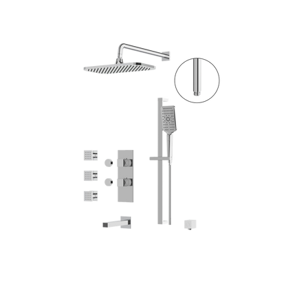Aquabrass - Miamibox Shower Faucet- 3 Way Shared