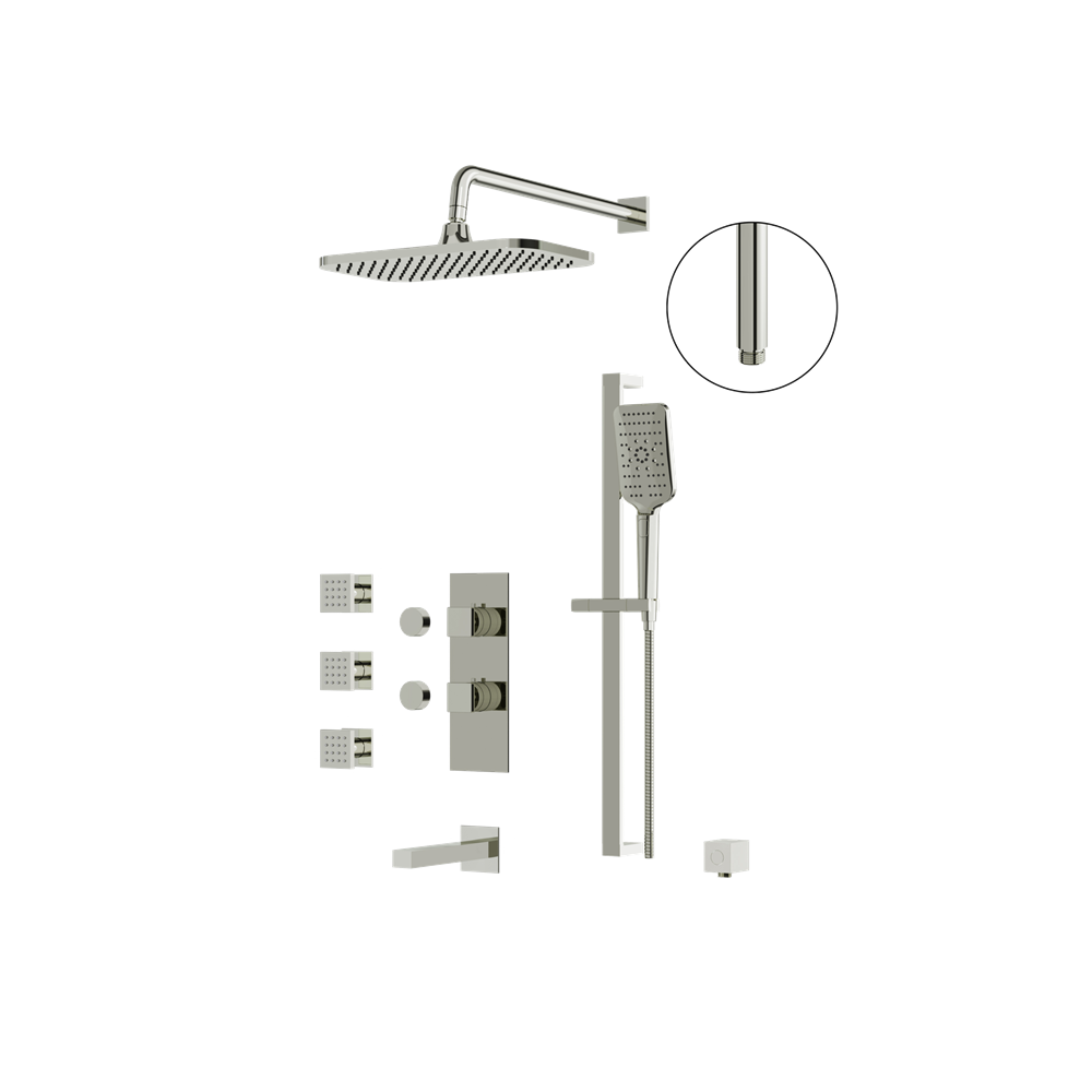 Aquabrass - Miamibox Shower Faucet- 3 Way Shared