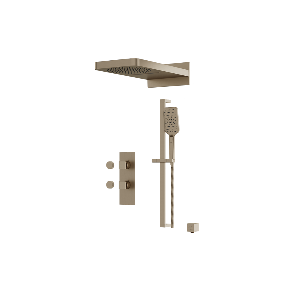 Aquabrass - Miamibox Shower Faucet- 3 Way Shared