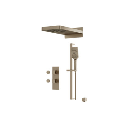 Aquabrass - Miamibox Shower Faucet- 3 Way Shared