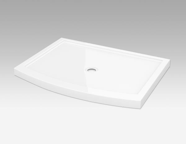 Fleurco - ABV Bowfront Shower Base With Center Drain 33 x 48 Inch - White