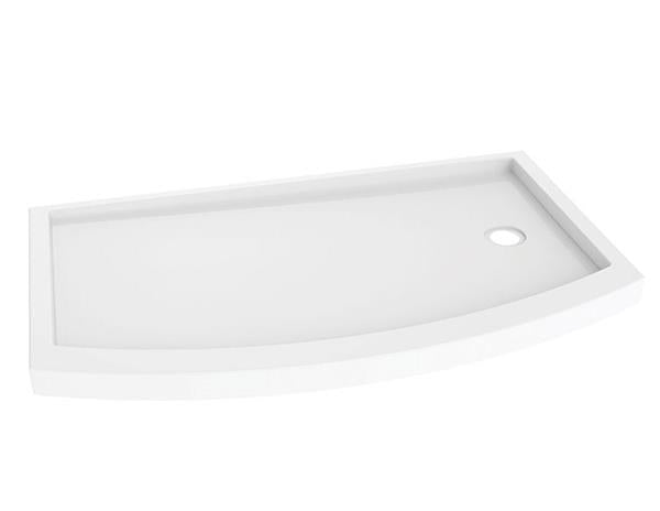 Fleurco - ADQ Bowfront Shower Base Side Drain