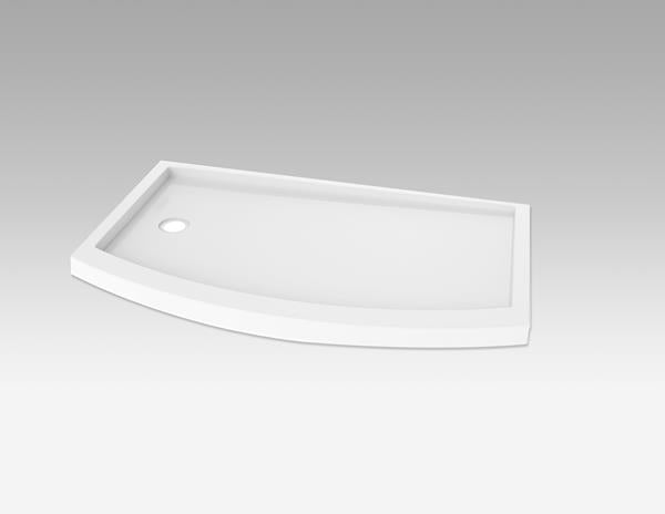 Fleurco - ADQ Bowfront Shower Base Side Drain