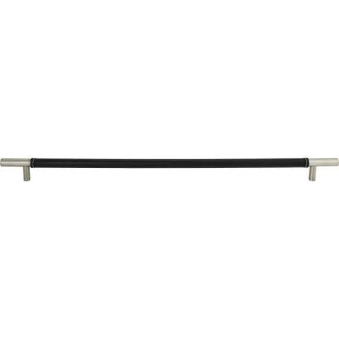 Atlas Homewares - Zanzibar 17 Inch Center to Center Black Leather Appliance pull