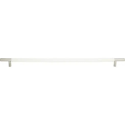 Atlas Homewares - Zanzibar 17 Inch Center to Center White Leather Appliance pull