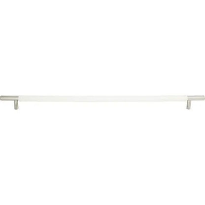 Atlas Homewares - Zanzibar 17 Inch Center to Center White Leather Appliance pull