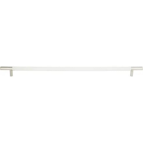 Atlas Homewares - Zanzibar 17 Inch Center to Center White Leather Appliance pull
