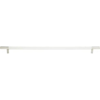 Atlas Homewares - Zanzibar 17 Inch Center to Center White Leather Appliance pull