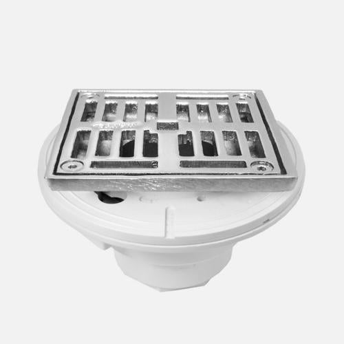 Sigma - 4 Inch Square Pvc Shower Drain With Solid Nickel Bronze Top