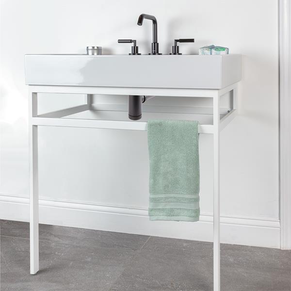 Lacava - Aquasei Floor-Standing Metal Console Stand With A Towel Bar