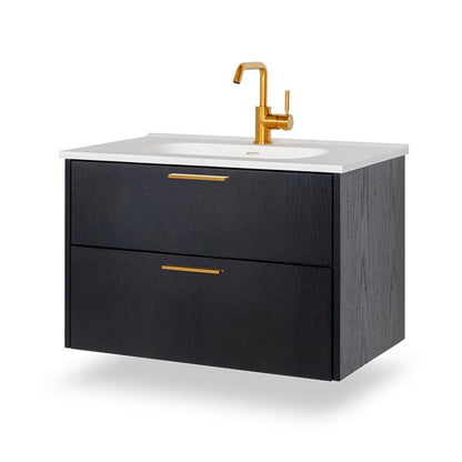 Lacava - Aquatre Wall-Mount Under-Counter Vanity With Two Drawers With Notch In Back For Plumbing